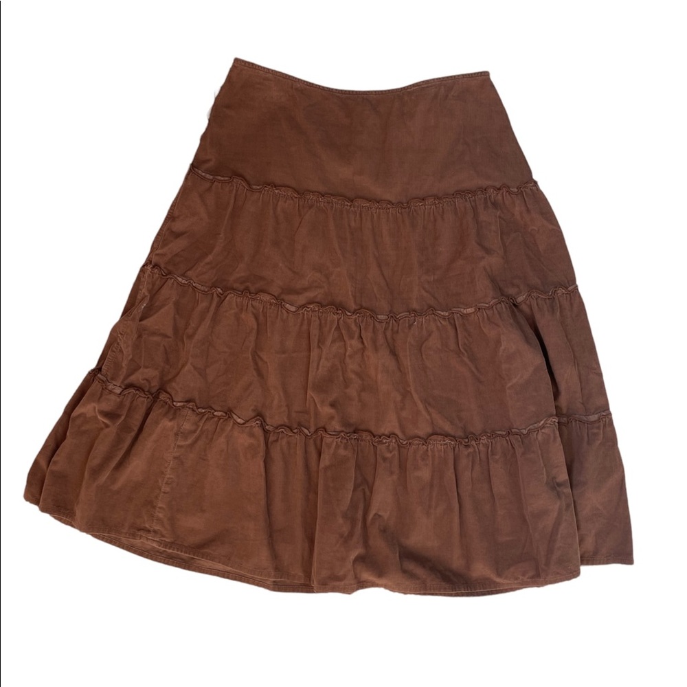 Cottage & Fairy Core Brown Maxi Skirt